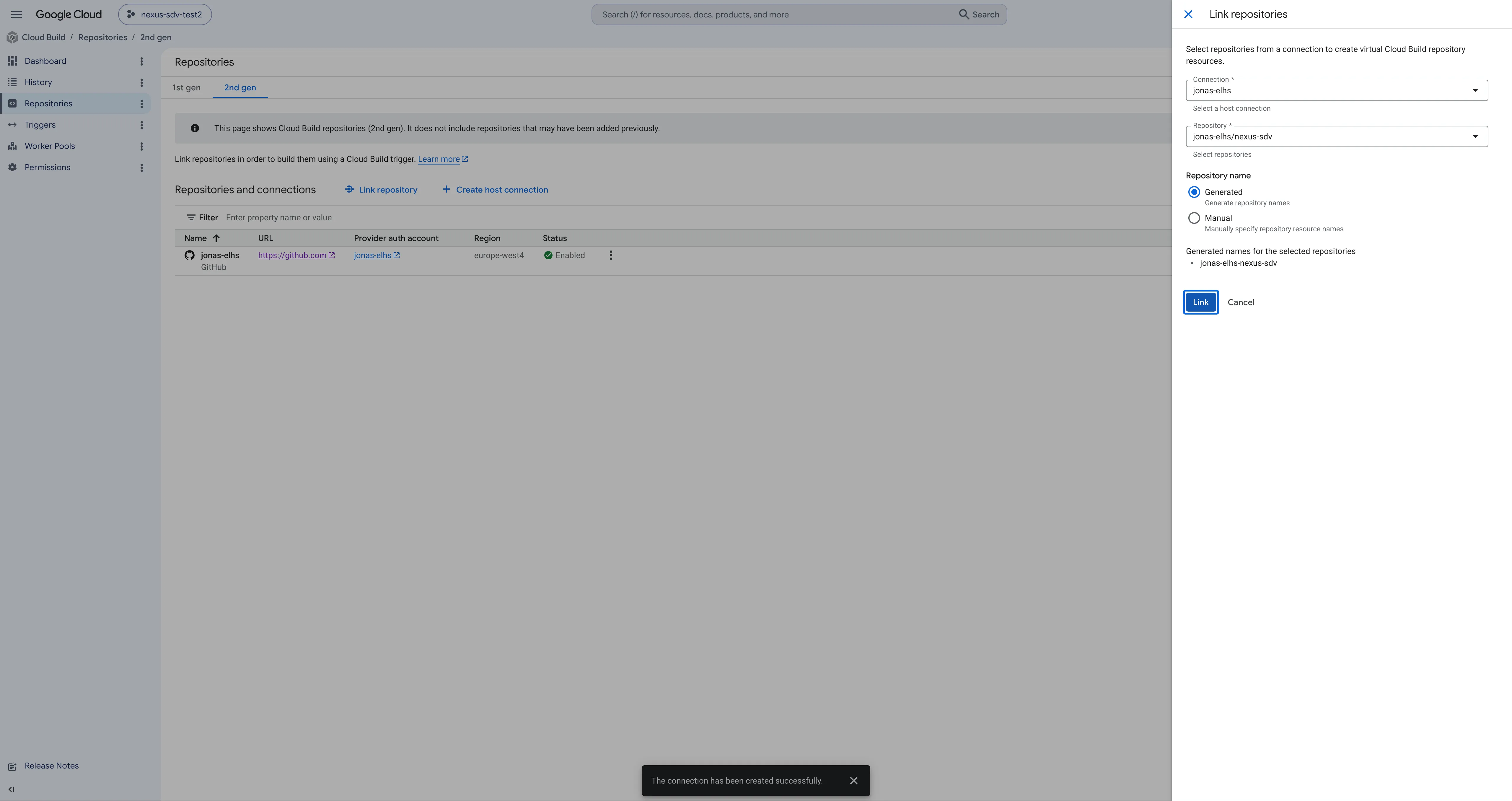 Link GitHub repo prompts